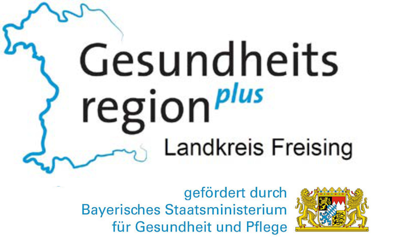 Gesundheitsregion plus Landkreis Freising, gefördert durch Bayerisches Staatsministerium für Gesundheit und Pflege